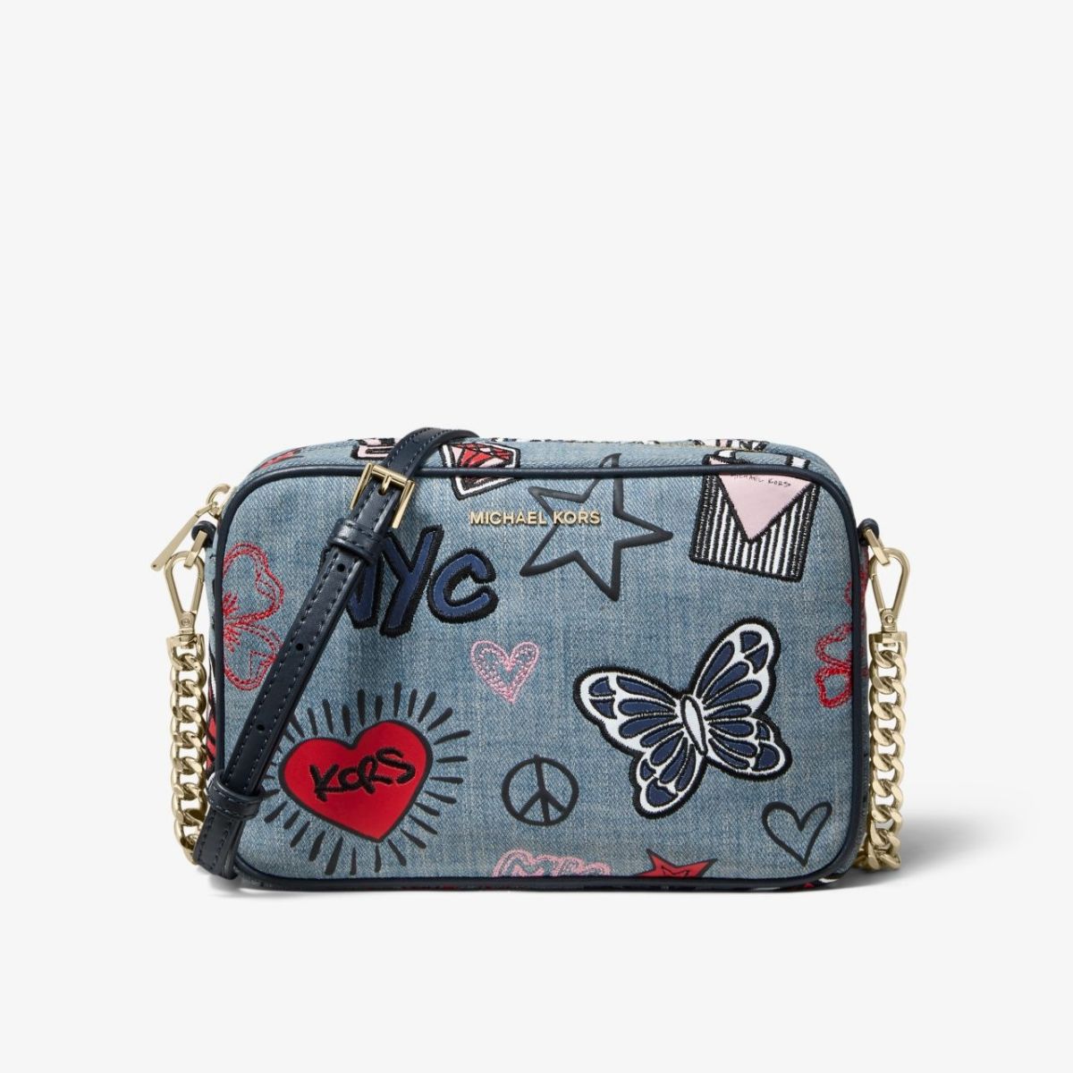 Michael Kors Ginny Crossbody Bag Luggage Color