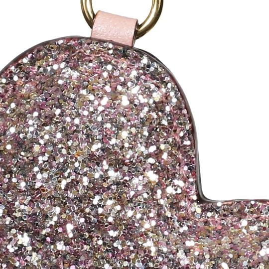 Pink Glitter Washi Keychain (rose gold hardware)