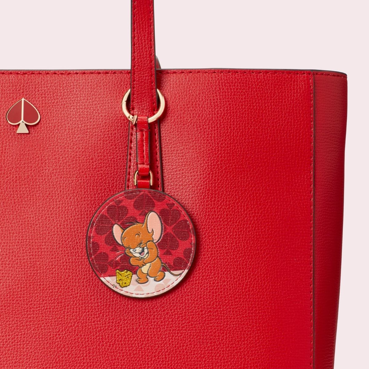 Kate Spade Tom & Jerry Bag Charm Key Fob Handbag Mouse Cheese Luggage Tag