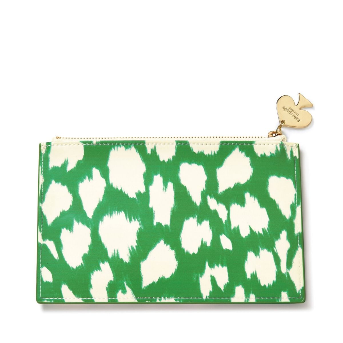 Painterly Cheetah Ikat Green Pouch - Seven Season