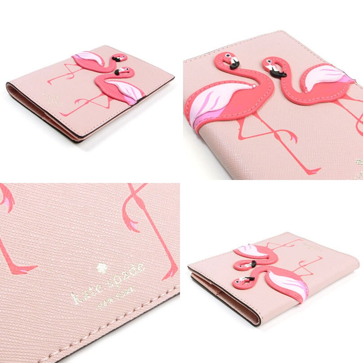 Kate spade flamingo passport holder sale