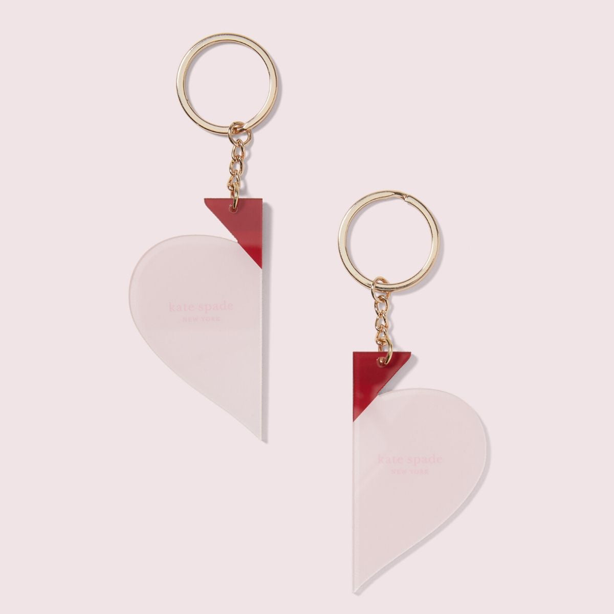 Kate store Spade pink enamel heart keychain